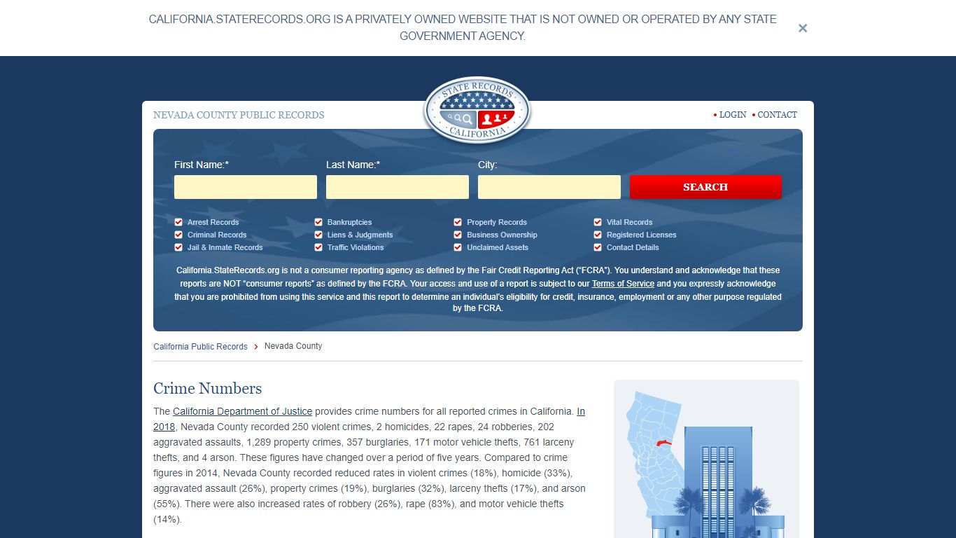 Nevada County Arrest, Court, and Public Records | StateRecords.org